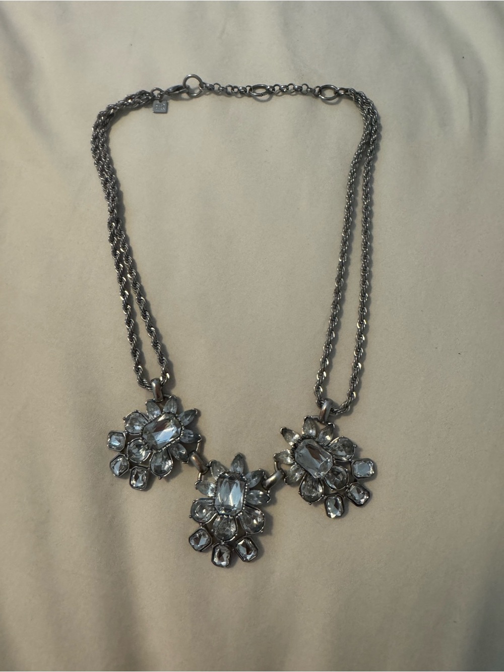 Banana Republic Statement Silver-Tone Necklace - Clear